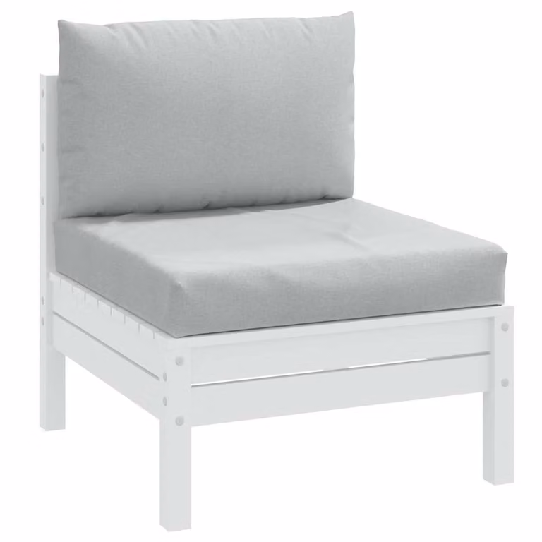 vidaXL Set di 2 Cuscini per Pallet Quadrati in Tessuto Grigio, Resistenti ai Raggi UV, L 60 x L 60 x H 9,5 cm