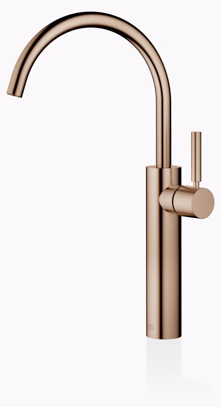 Dornbracht META Mitigeur monocommandé pour lavabos avec pied surélevé, sans garniture d'écoulement, saillie 201mm, 33534661-42, 33534661-42