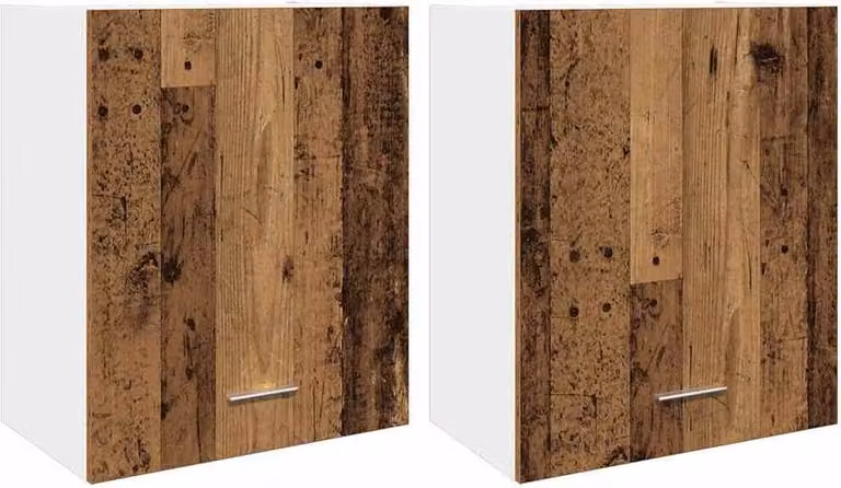 Mobili Pensili “Lyon” 2 pz Legno Antico 50x31x60 cm