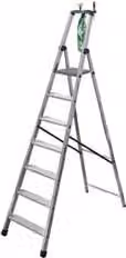 Scala a 6 gradini in alluminio e acciaio FACAL Euroscala Piu' su EN131 colore argento H: 212 cm, L: 53 cm, P: 11,8 cm