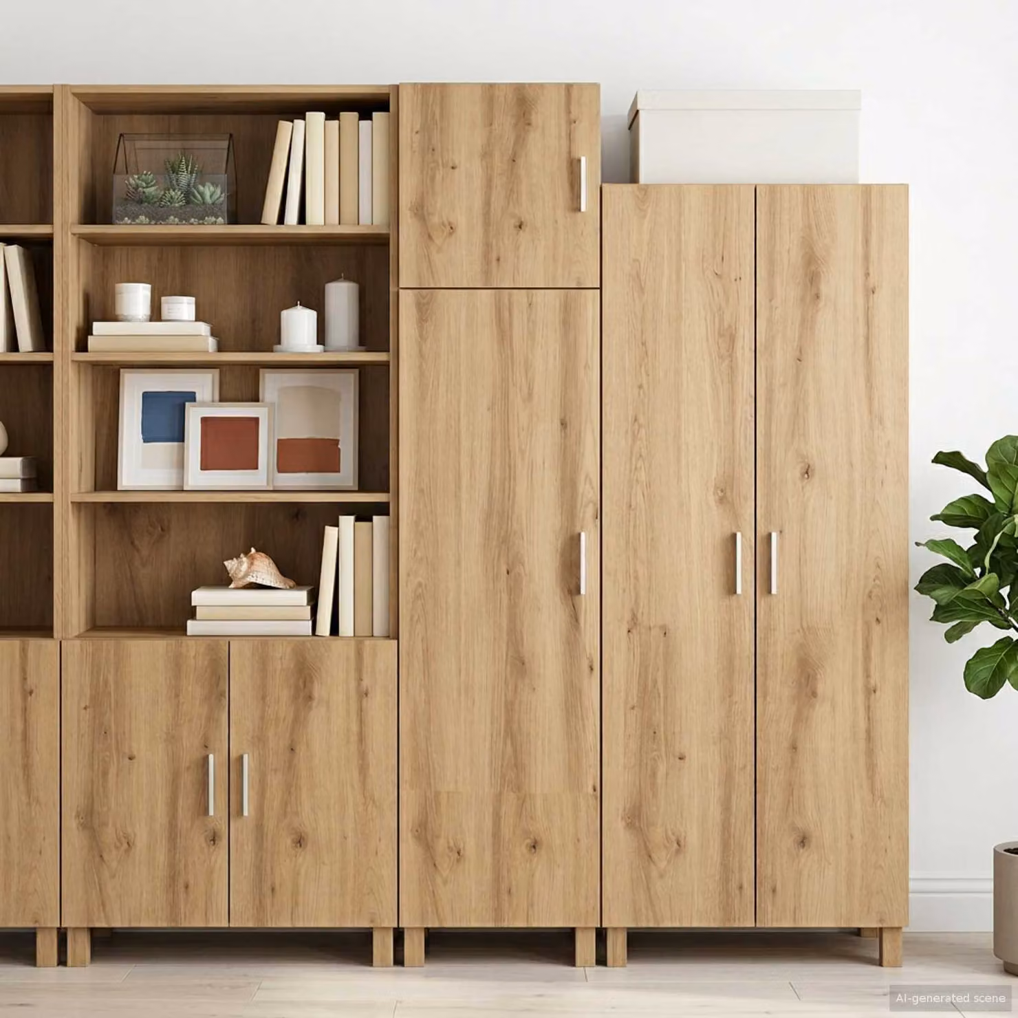 Armadietto a muro vidaXL in rovere marrone con ante a battente, stile minimalista, L 40 cm x P 40 cm x H 42,5 cm