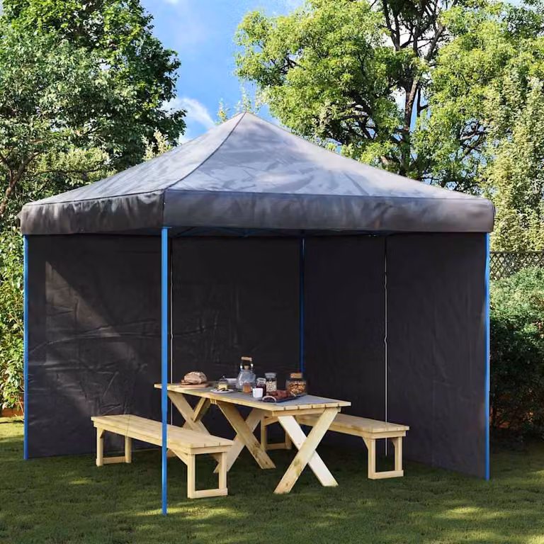 Set di 2 pareti per tendostruttura vidaXL in PE antracite con cerniera L: 300 cm, H: 195 cm