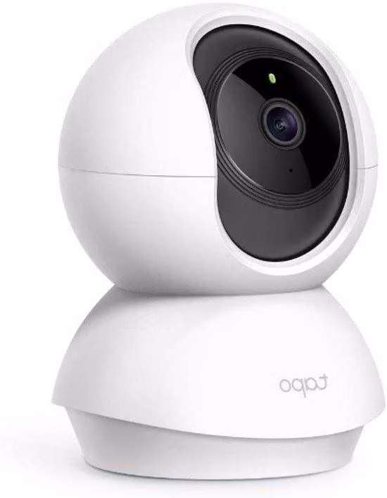 Telecamera WiFi da interno 2K con rotazione a 360°, risoluzione 3 MP, audio bidirezionale, visione notturna fino a 9 m, rilevamento del movimento, memoria su scheda SD fino a 256 GB, compatibile con Alexa e Google.