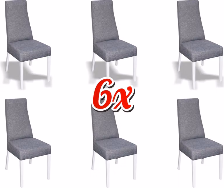 Gruppe Set Wohn Echtes Holz Esszimmer Garnitur Lehn Samt Textil Stuhl 6x Stühle