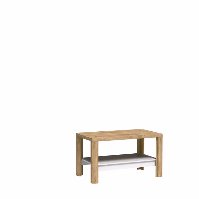 Tavolino da soggiorno DORITH - rovere ribbeck / bianco