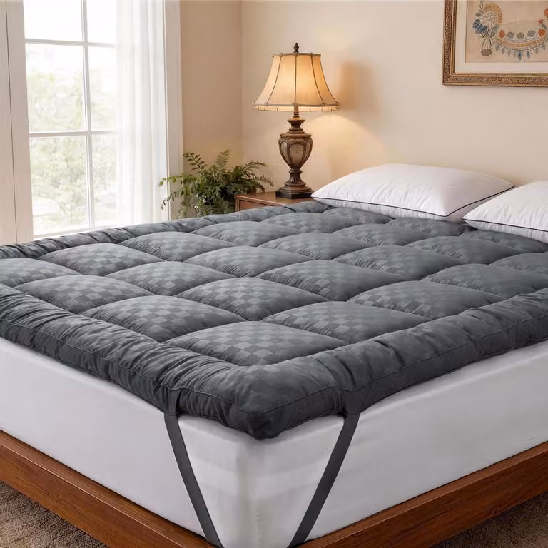 Coprimaterasso 90x200 cm, 1000 g/m², ipoallergenico, colore grigio