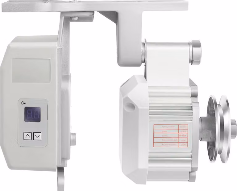 Motore industriale per macchine da cucire - Set servomotore senza spazzole - 550 W - 200-6000 giri/min - A risparmio energetico - Silenzioso - Per punto di copertura - Argento
