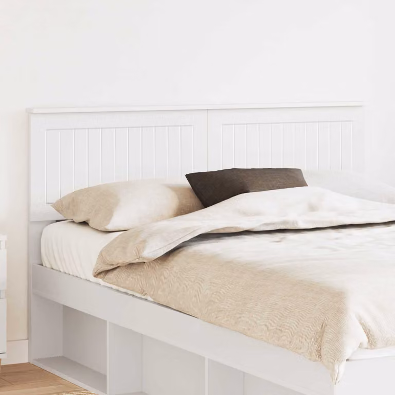 Testiera per letto moderna vidaXL in legno ingegnerizzato bianco opaco
