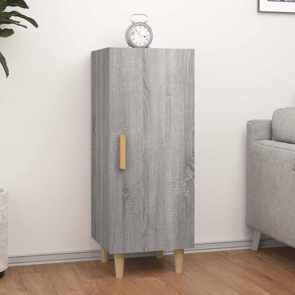 Credenza vidaXL in legno multistrato Grigio Sonoma, L/P/H: 34,5 x 34 x 90 cm