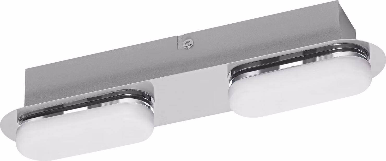 LEDVANCE Lampada da bagno Smart LED cromo, 15W, 1400LM, 3000-6500K, 30cm, IP44, applique Orbis Duplo, lampada da bagno con tecnologia wifi, dimmerabile, controllabile tramite app e assistente vocale