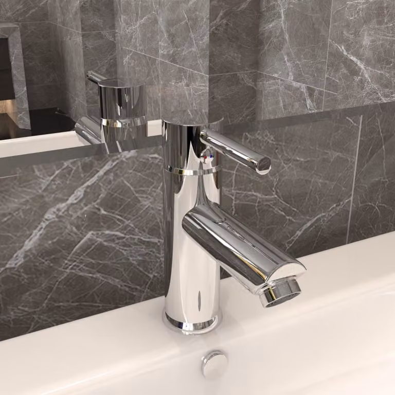 The Living Store Rubinetto per lavabo cromato 130x176 mm