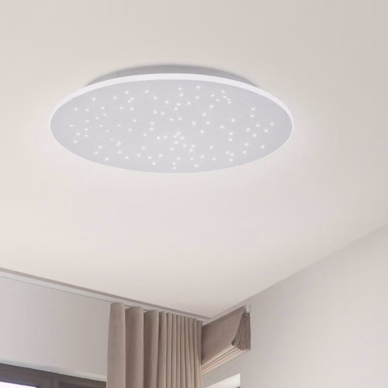 Q-Smart-Home Plafoniera smart Q-Nightsky, dimmerabile, Alluminio / Grigio / Zincato, Soggiorno / Sala da pranzo, Alluminio, Moderno