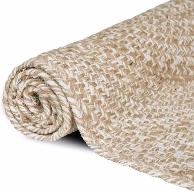 Tappeto rettangolare in juta lavabile DESIGN IN, multicolore e bianco, L: 230 cm, P: 160 cm