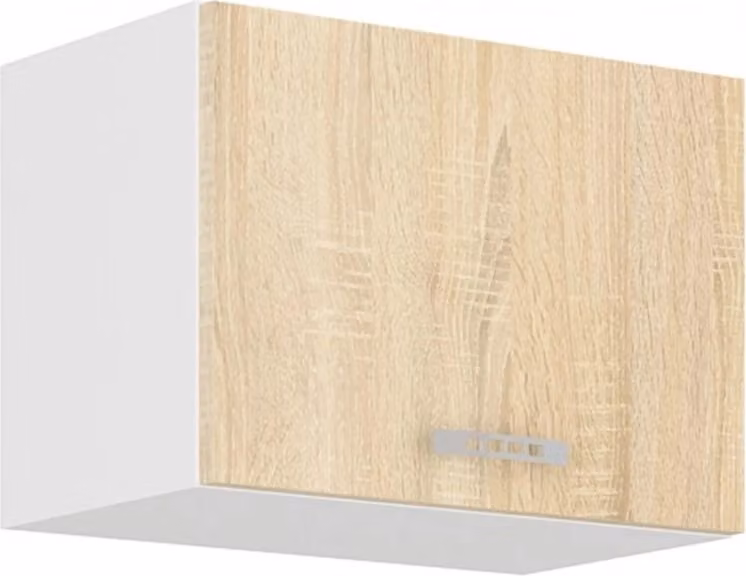 Armadietto per cappa aspirante SABRYA - larghezza 50 cm, rovere sonoma / bianco