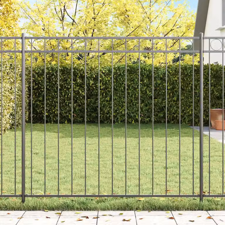 Elemento Recinzione ASSEN vidaXL in Acciaio Grigio L: 163 cm, H: 150 cm