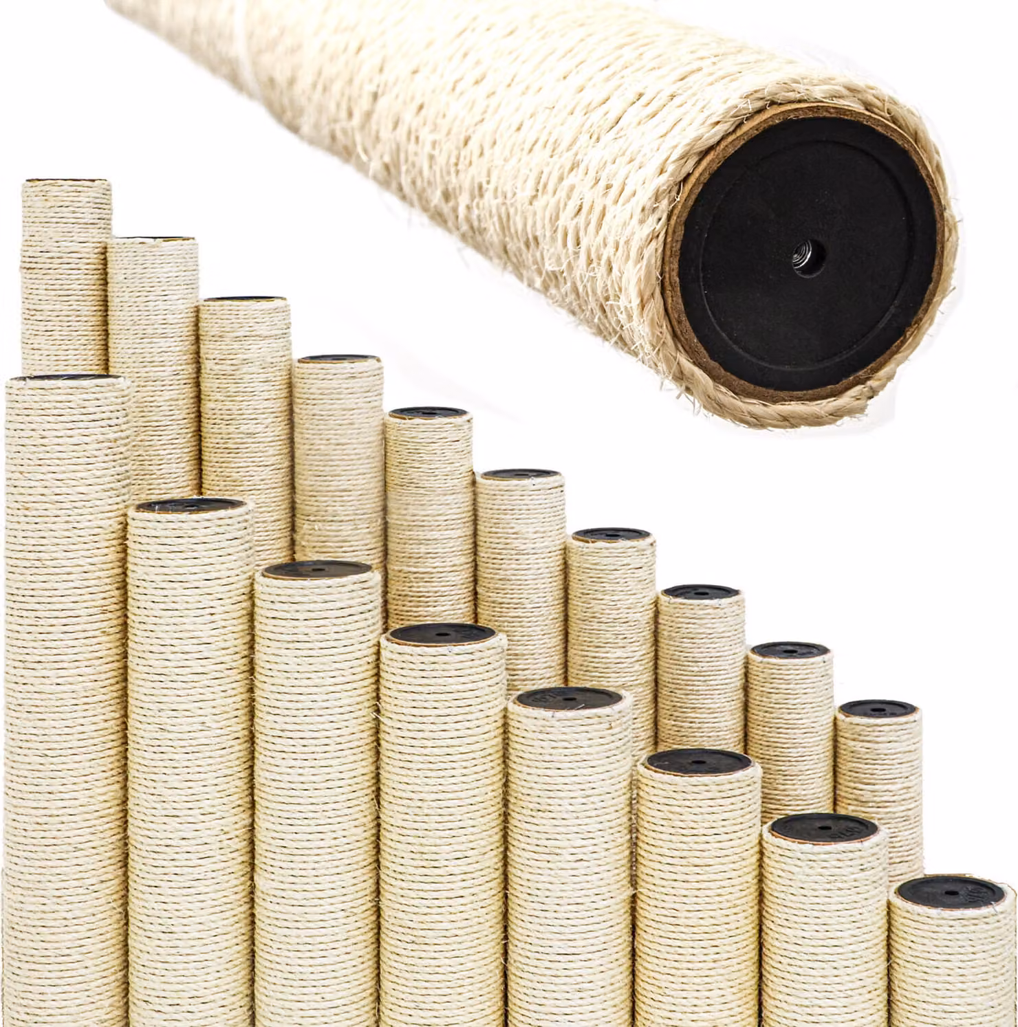 paletto in sisal da 55 cm per tiragraffi Paletto di ricambio M8 - Ø 7,4 cm Paletto in sisal Tiragraffi