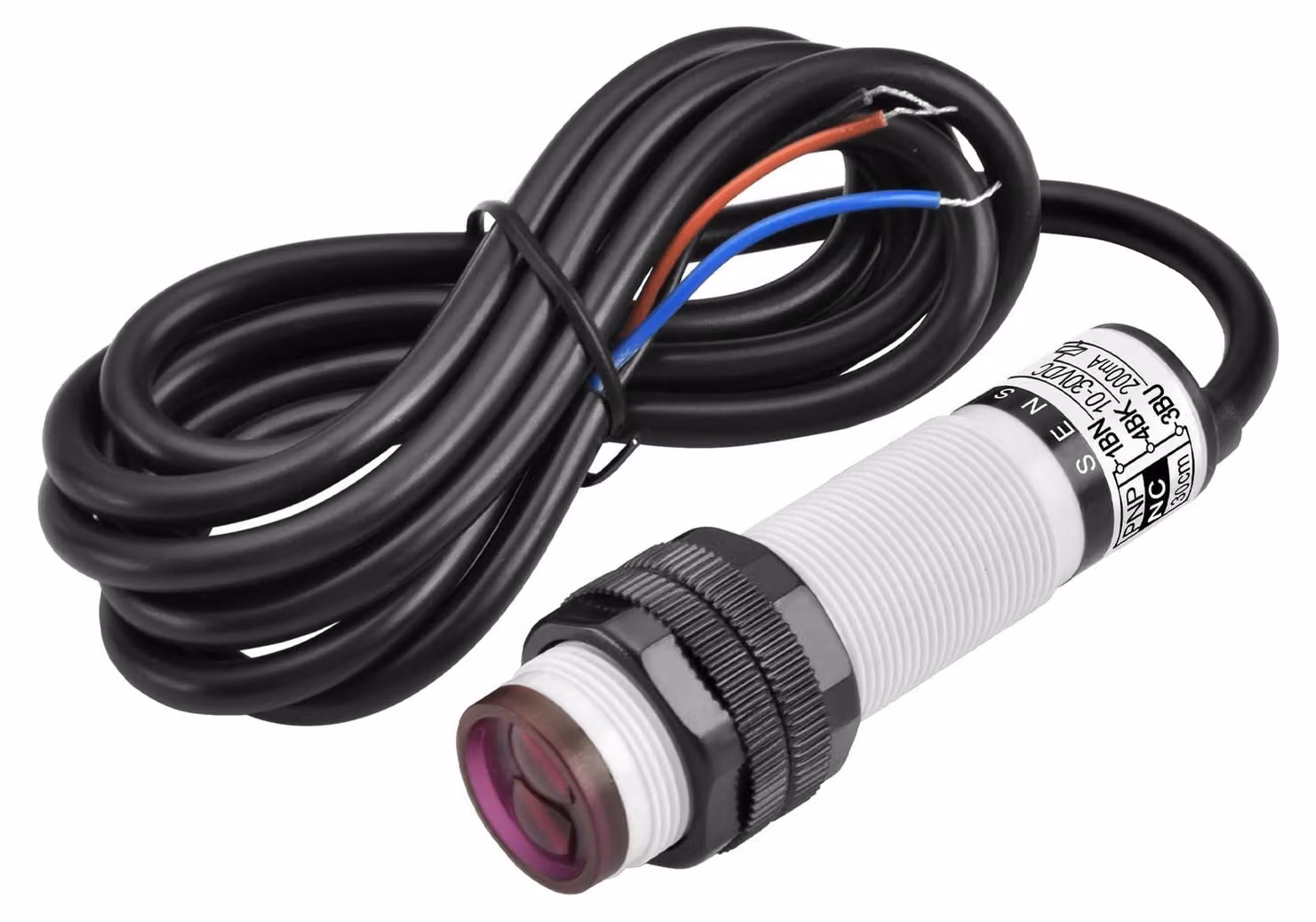 Sensore di prossimità fotoelettrico a infrarossi, tipo a riflessione diffusa, modello M18