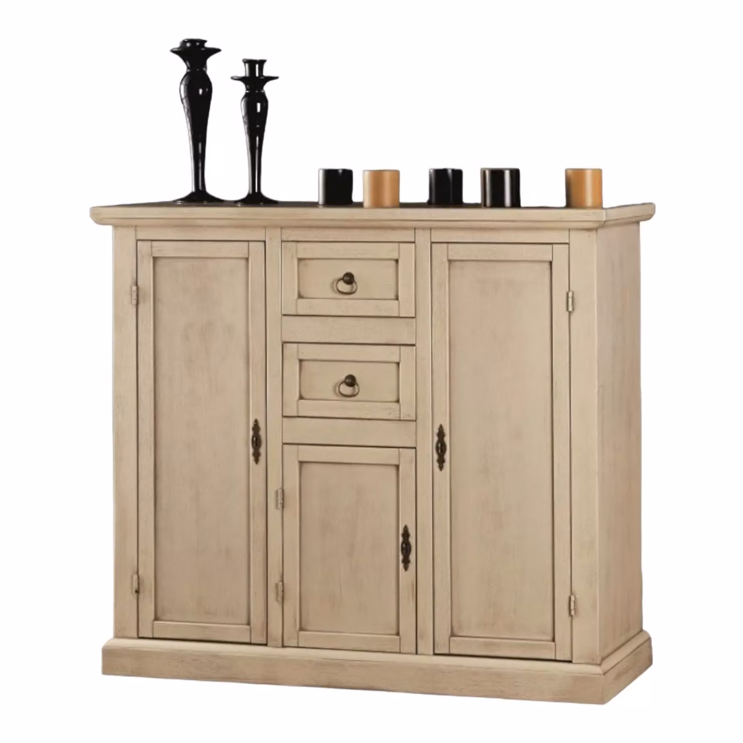 Madia credenza in legno avorio patinato Mobili 2G L/P/H: 100 x 39 x 85 cm – 1