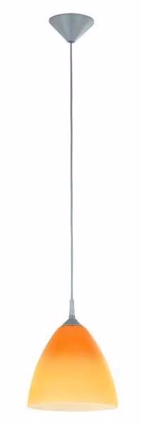 Lampada a sospensione DAVID a forma di fiamma, giallo-arancione, 1xE27x15W, vetro, dimensioni: 100x30x30 cm, IP20, Alfa