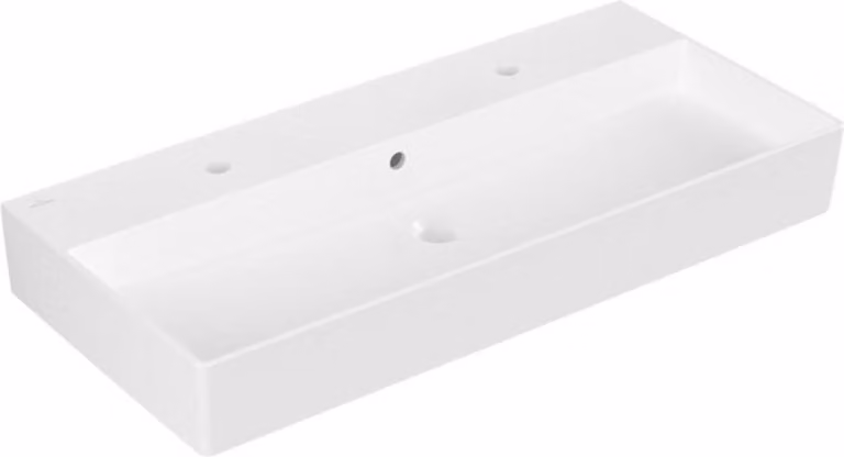 Villeroy & Boch Memento 2.0 lavabo mural, 2 trous pour robinet, avec trop-plein, non poncé, 1000x470mm, 4A22A4RW, 4A22A4RW