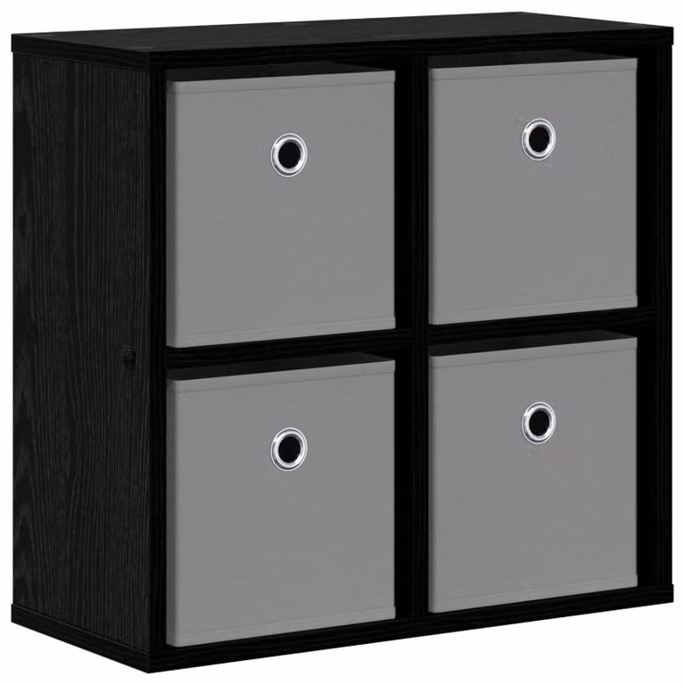 Credenza con cassetto Rovere Nero 49,5 x 22 x 47 cm