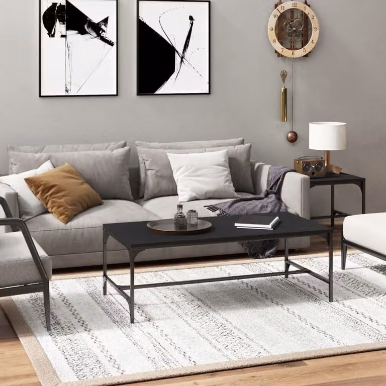 Maison Exclusive - Tavolino nero 100x50x35 cm Materiale ligneo