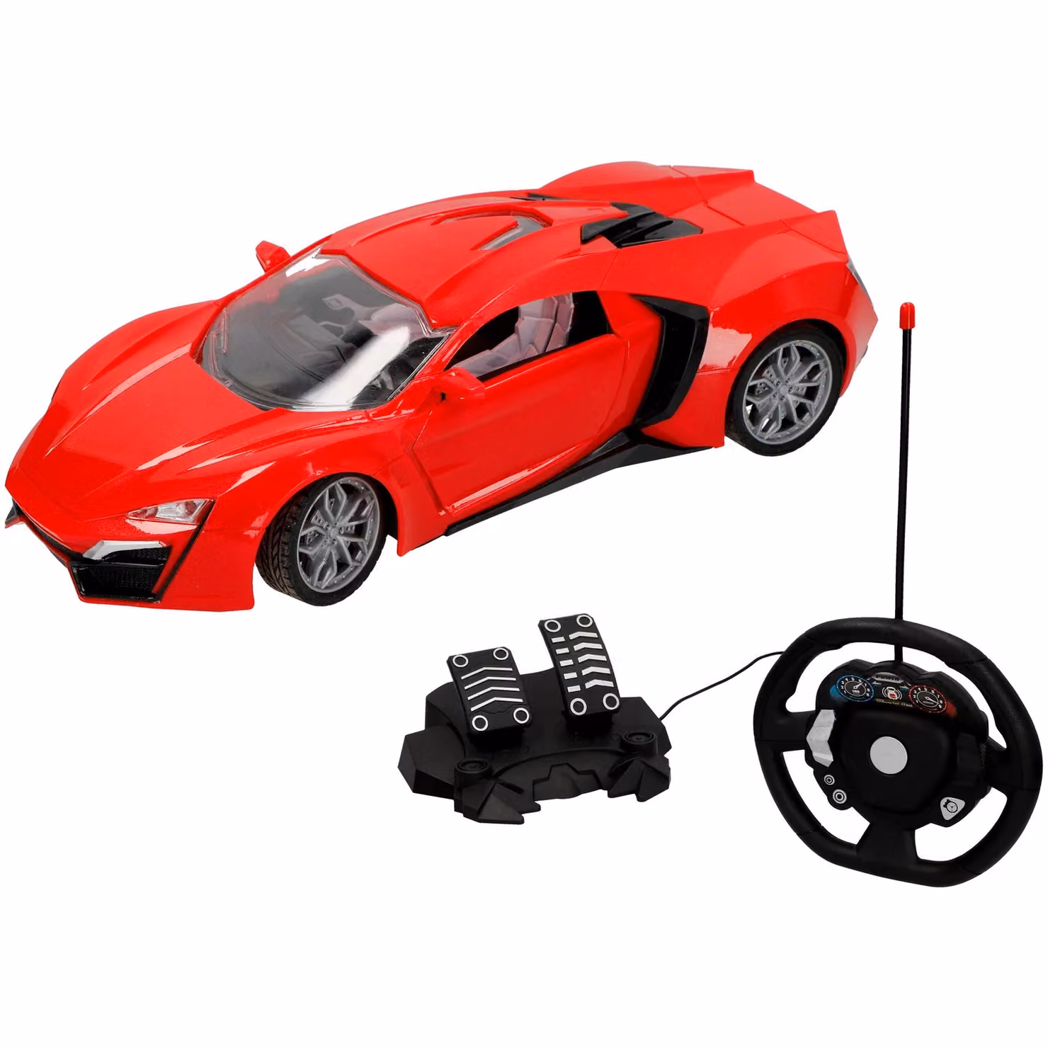 Auto Radiocomandata Tu Giochi Rossa con Pedaliera Scala 1:16