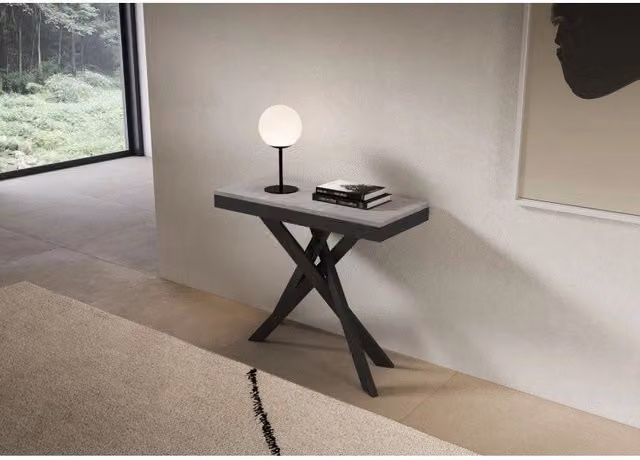 Consolle allungabile Itamoby Saki Evolution colore grigio L: 90 cm, P: 40 cm, H: 77 cm