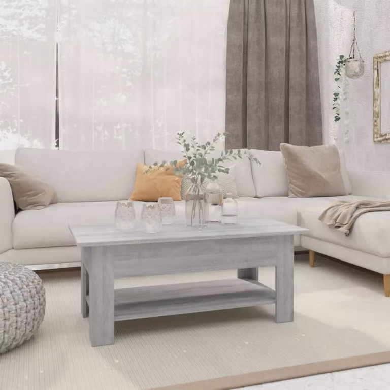 Maison Exclusive - Tavolino grigio Sonoma 102x55x42 cm Materiale ligneo