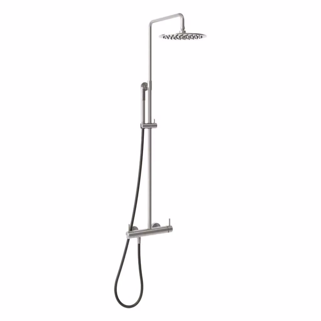 Doccia a parete per esterni MPC in acciaio inox 316L colore argento per piscina e giardino MXB2902-INOX – 2