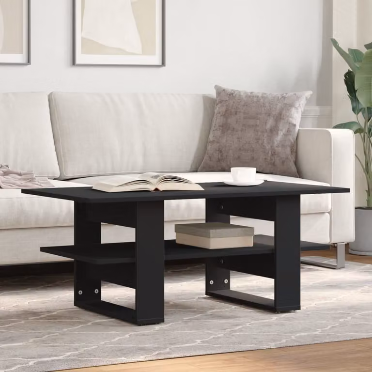 Maison Exclusive - Tavolino nero 102x55x42 cm Materiale ligneo