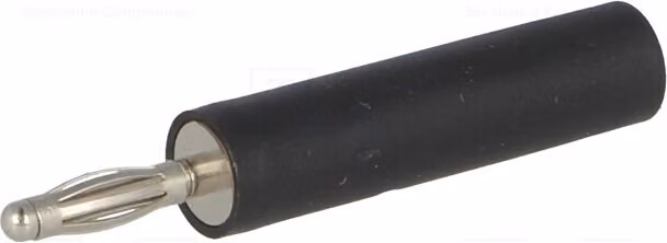 1 adattatore, 10A, placcato in nichel, con connettori a banana da 2 mm, colore nero, 70 VDC, dimensioni 35,5 mm, serie A, per montaggio su pannello da 20-40 S, materiale: nichel/rame