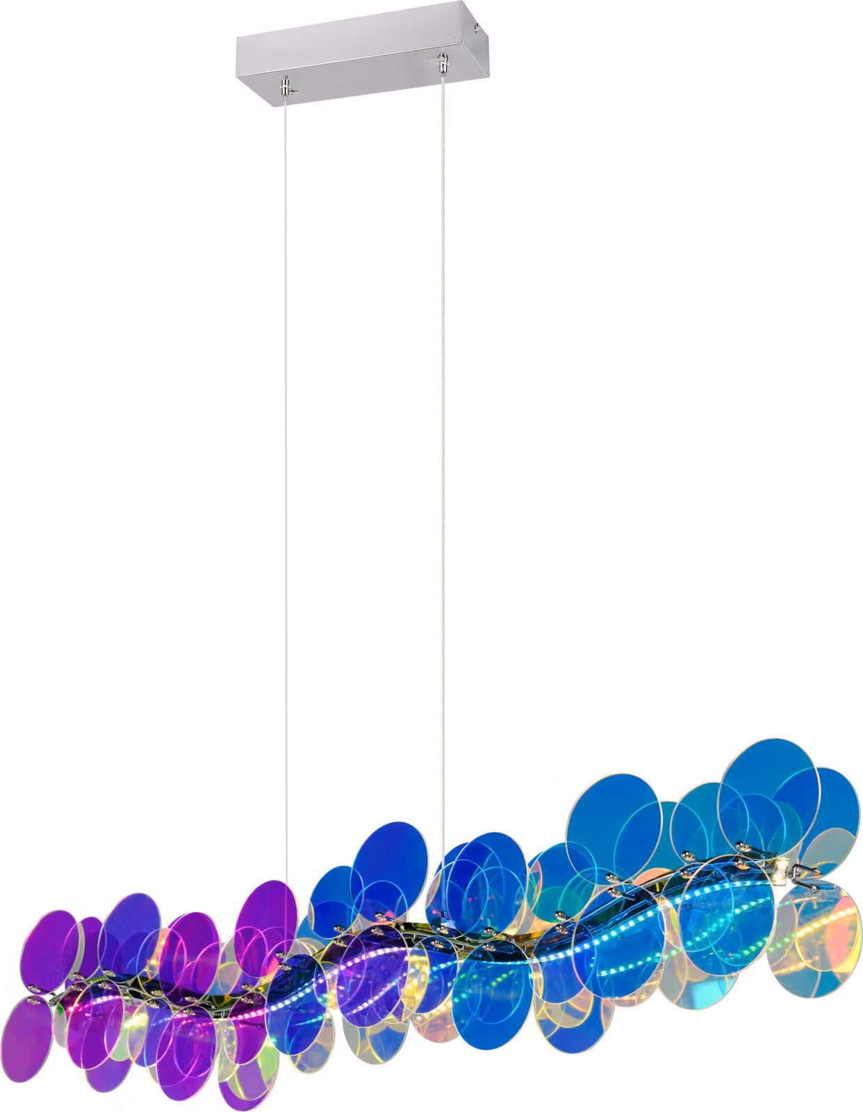 Lampadario a LED Trio Pulse RE R33681153, 18 W, 2000 lm, 4000 K, bianco e blu