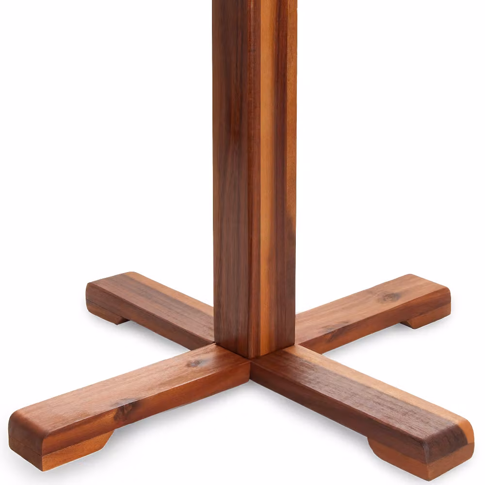 Tavolo da giardino rotondo Casaria in legno di acacia oliato marrone Ø 70,5 cm – 2