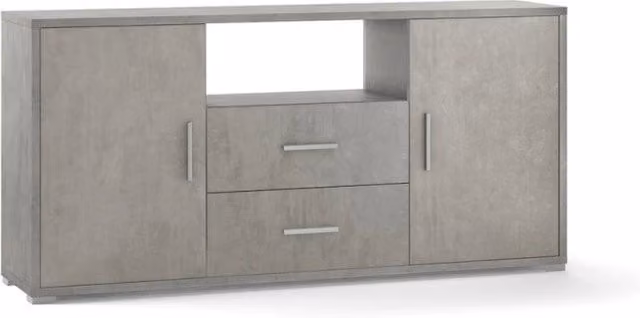 Mobile 2 Ante 2 Cassetti Kit Cemento cm 174x41x84h - Sarmog