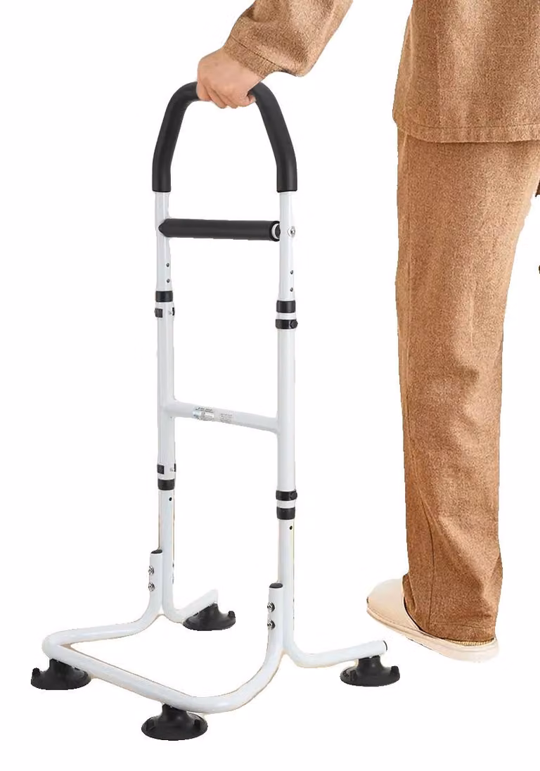 Supporto laterale, realizzato in lega di alluminio, con regolazione in altezza su 8 livelli, capacità di carico di 200 kg, peso ridotto di 1,55 kg, installazione senza foratura