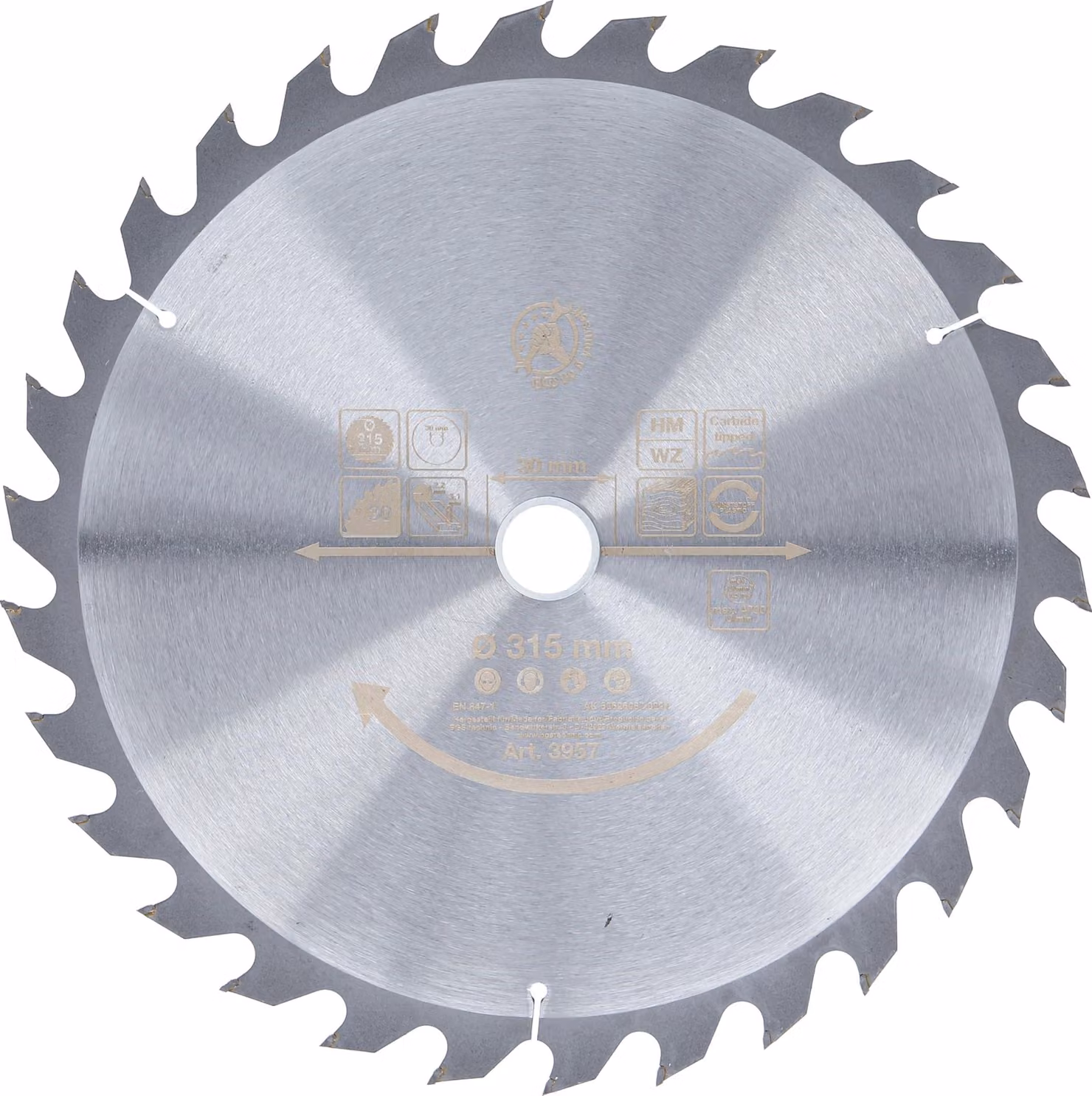 BGS Diy 3957 | Lama circolare in metallo duro | Ø 315 x 30 x 3,0 mm | 30 denti