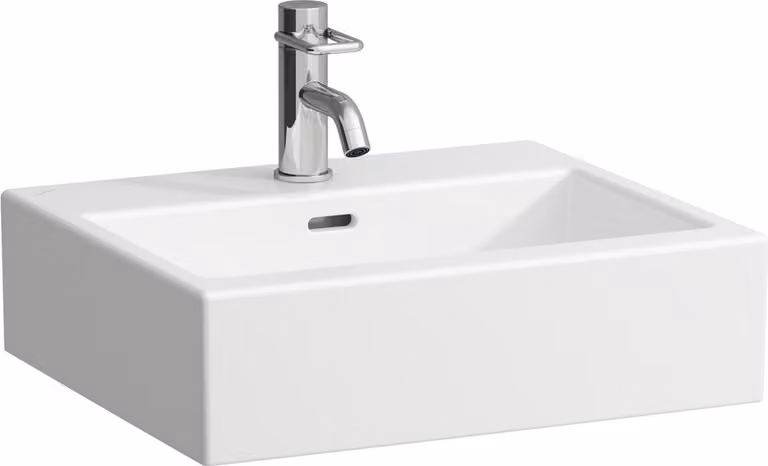 LAUFEN Living City bac pour lavabo, 1 trou pour robinet, 500x425, blanc, H8114310001041, H8114310001041