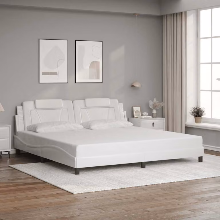 vidaXL Giroletto Viana in Similpelle Bianco L/P/H: 200 x 200 x 74,5 cm