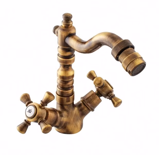 Slezák-RAV Miscelatore per bidet Slezák RAV Morava Retro MK320/9SM Colore: ottone vecchio, Dimensione: 1/2''