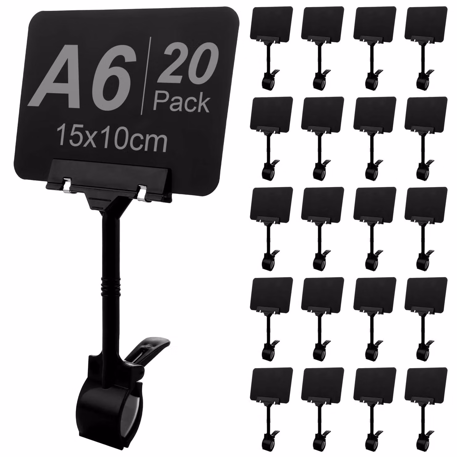 Solidchoice - Set di 20 supporti per etichette da 10 x 15 cm con sistema di bloccaggio - Ideali per etichette