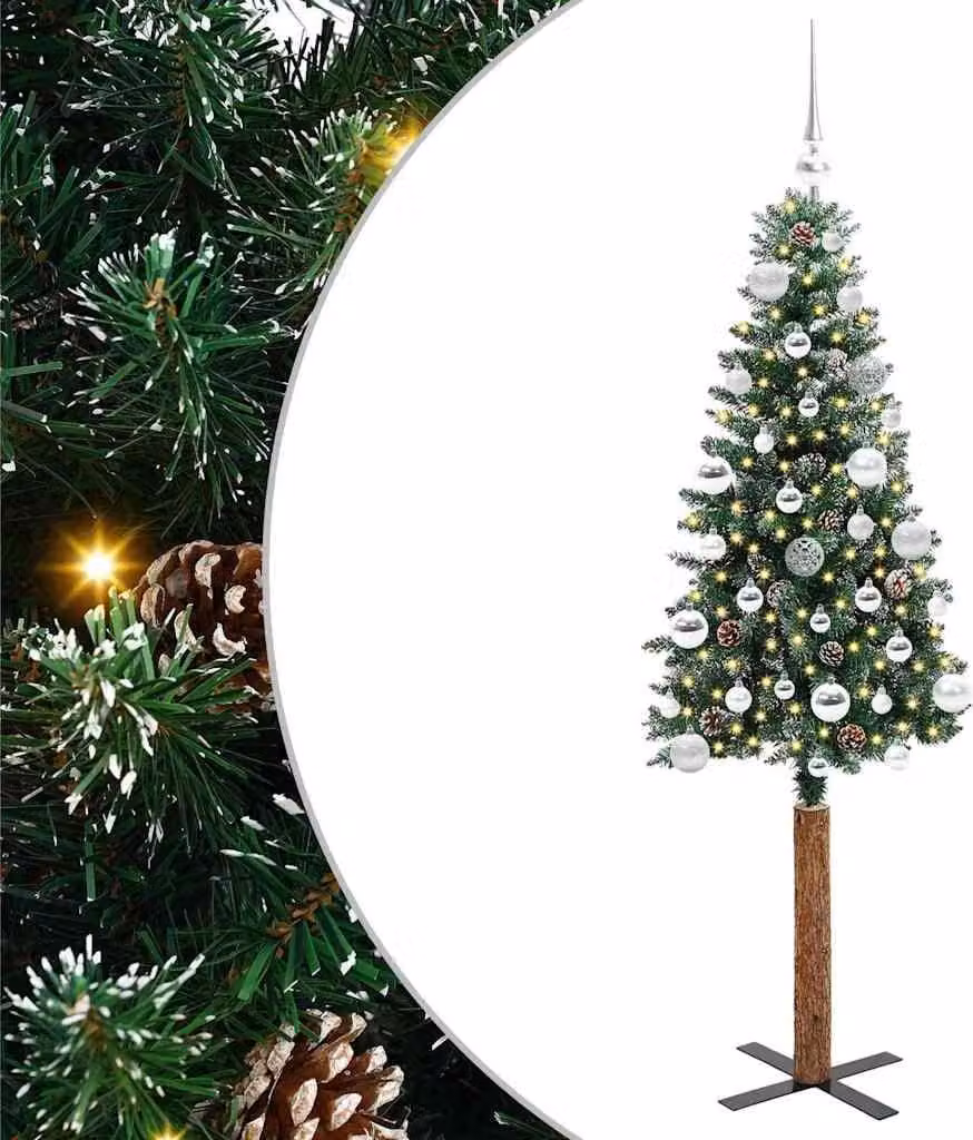 Albero di Natale snodato con 150 LED con supporto Verde 150 cm