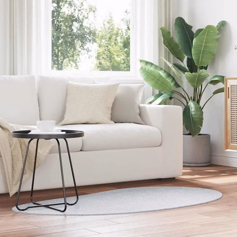 Tappeto moderno vidaXL HUARTE Grigio in poliestere, lavabile e antiscivolo, L: 80 cm x P: 150 cm
