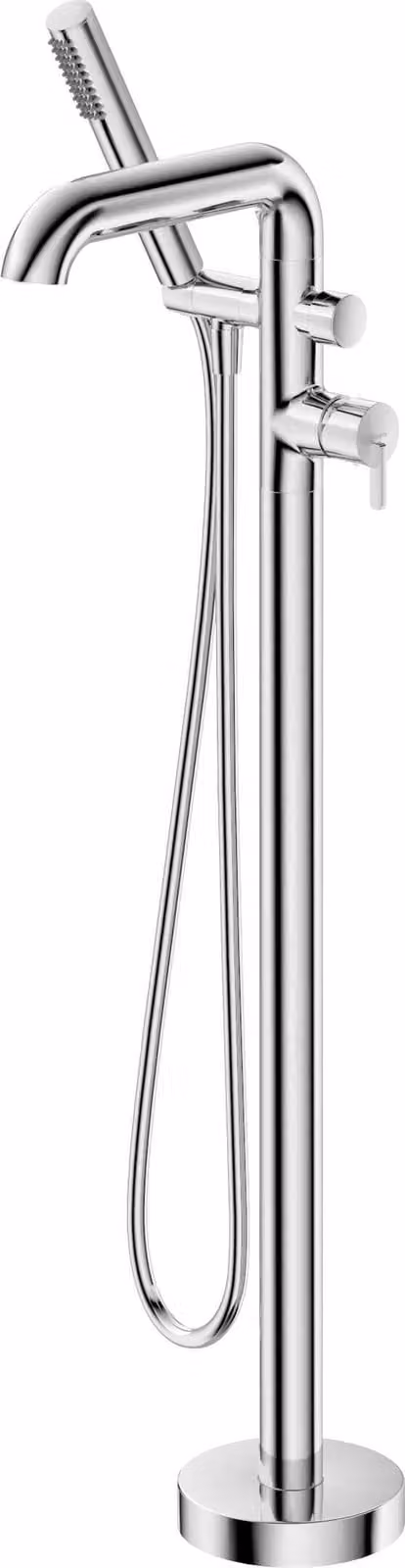 Freestanding bathtub mixer with shower set