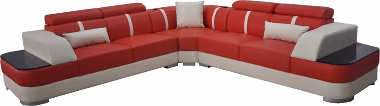 Leder Sofa Wohnlandschaft Garnitur Design Modern Ecke Sofas Luxus L-Form G8026B