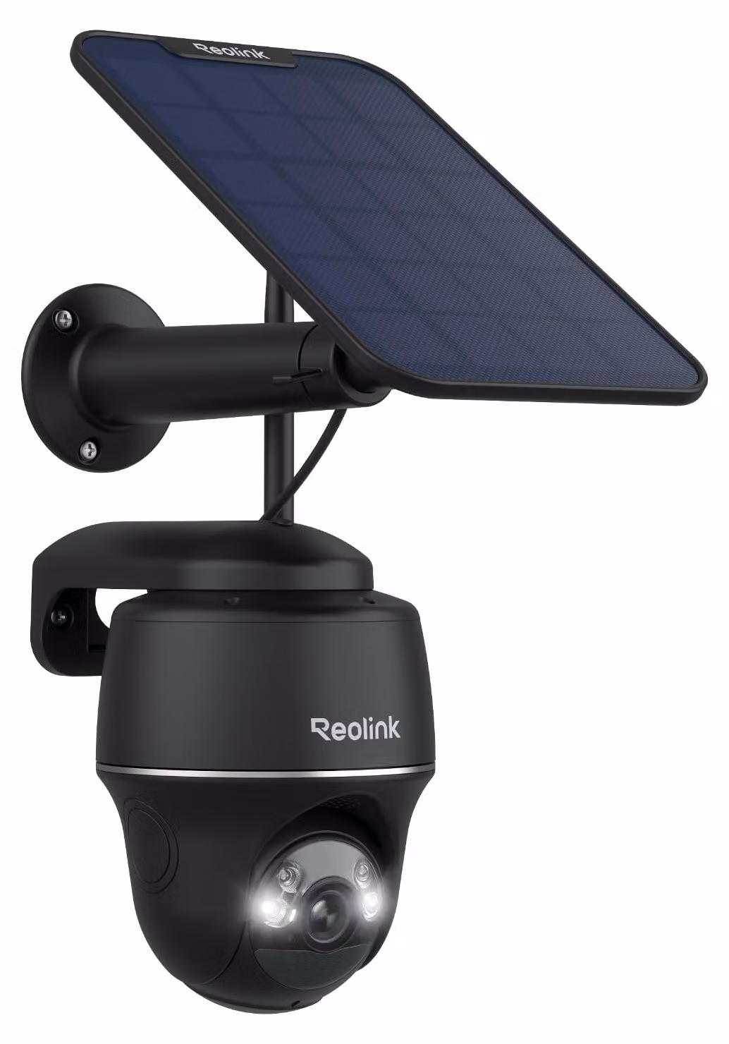 Telecamera di sicurezza solare Reolink da 5MP, alimentata a batteria, con rotazione di 355° e angolo di visione di 140°, connessione Wi-Fi (2,4/5GHz), visione notturna a colori, rilevamento di persone, veicoli e animali, funzionamento autonomo, modello Ar