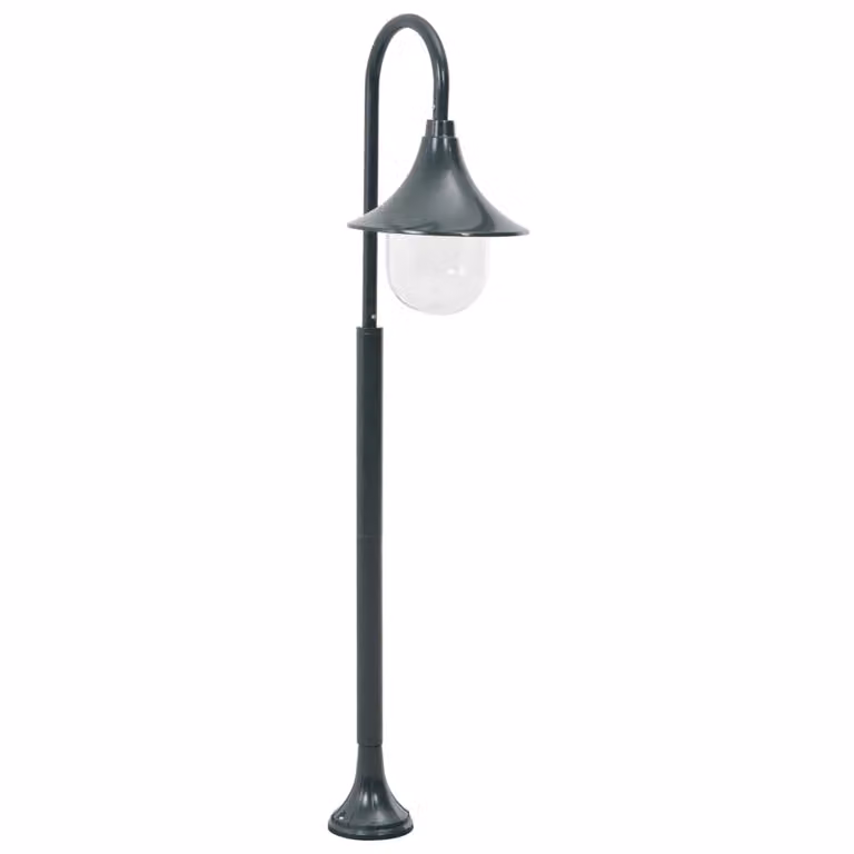 The Living Store Dissuasore luminoso da giardino E27 120 cm in alluminio verde scuro