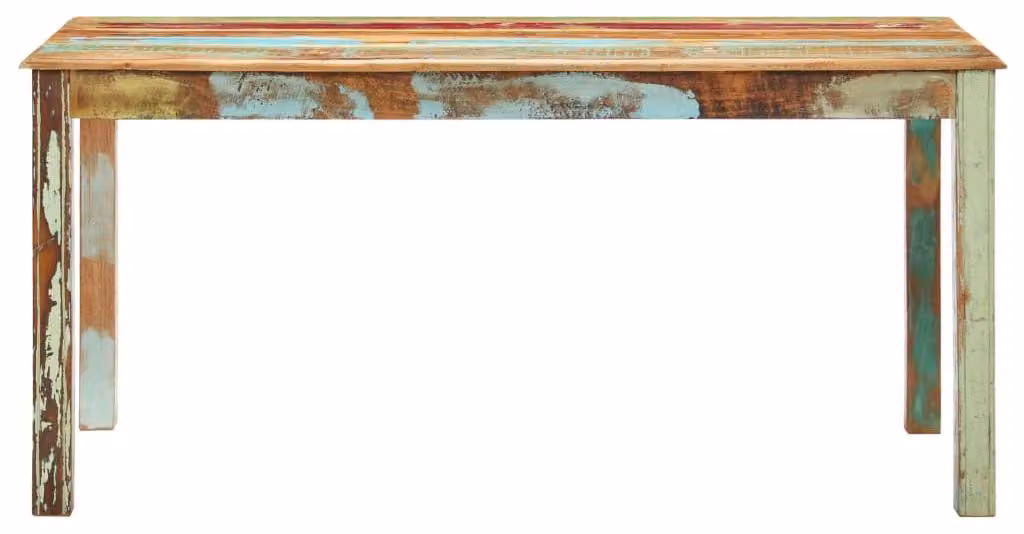 Tavolo da pranzo in legno massiccio antico 160x80x76 cm
