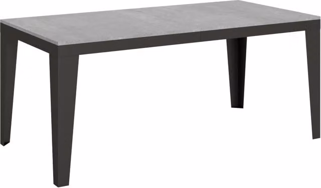 Tavolo da pranzo allungabile Flame Evolution in cemento grigio GIORDANOSHOP L/P/H: 180-284 x 90 x 80 cm