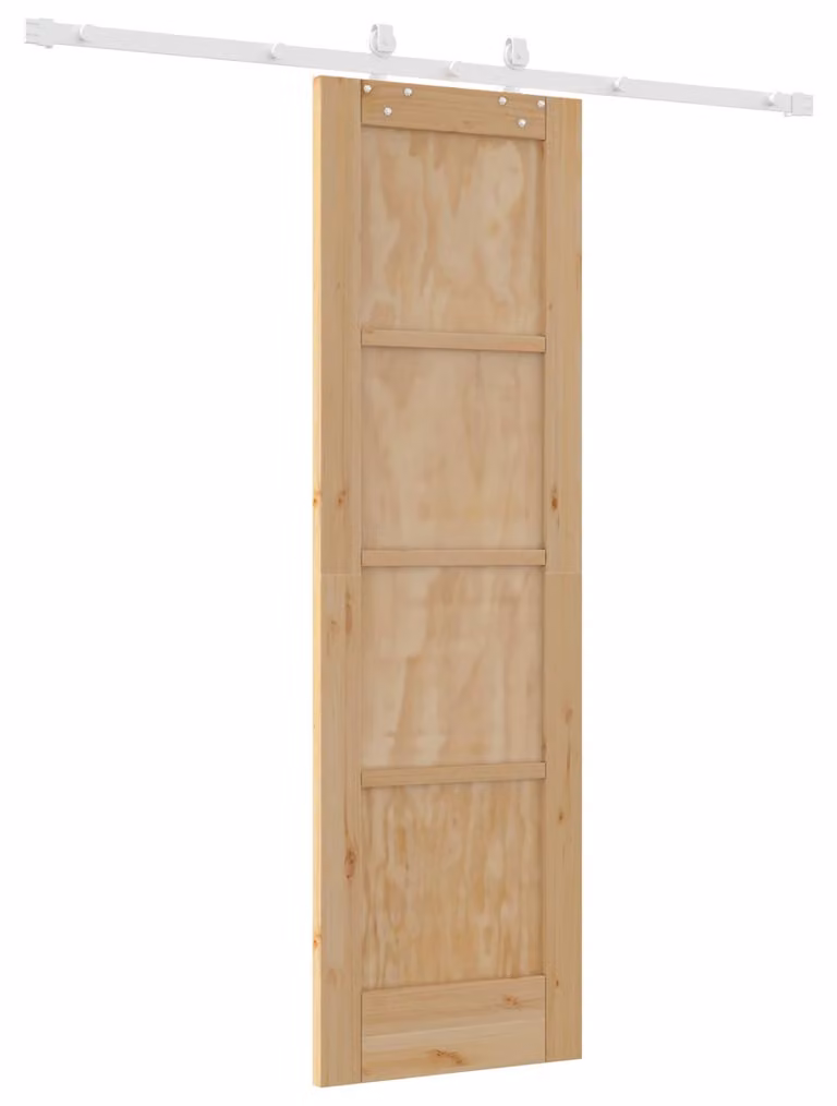 Porta scorrevole Naturale e Bianco 61 x 198,5 cm
